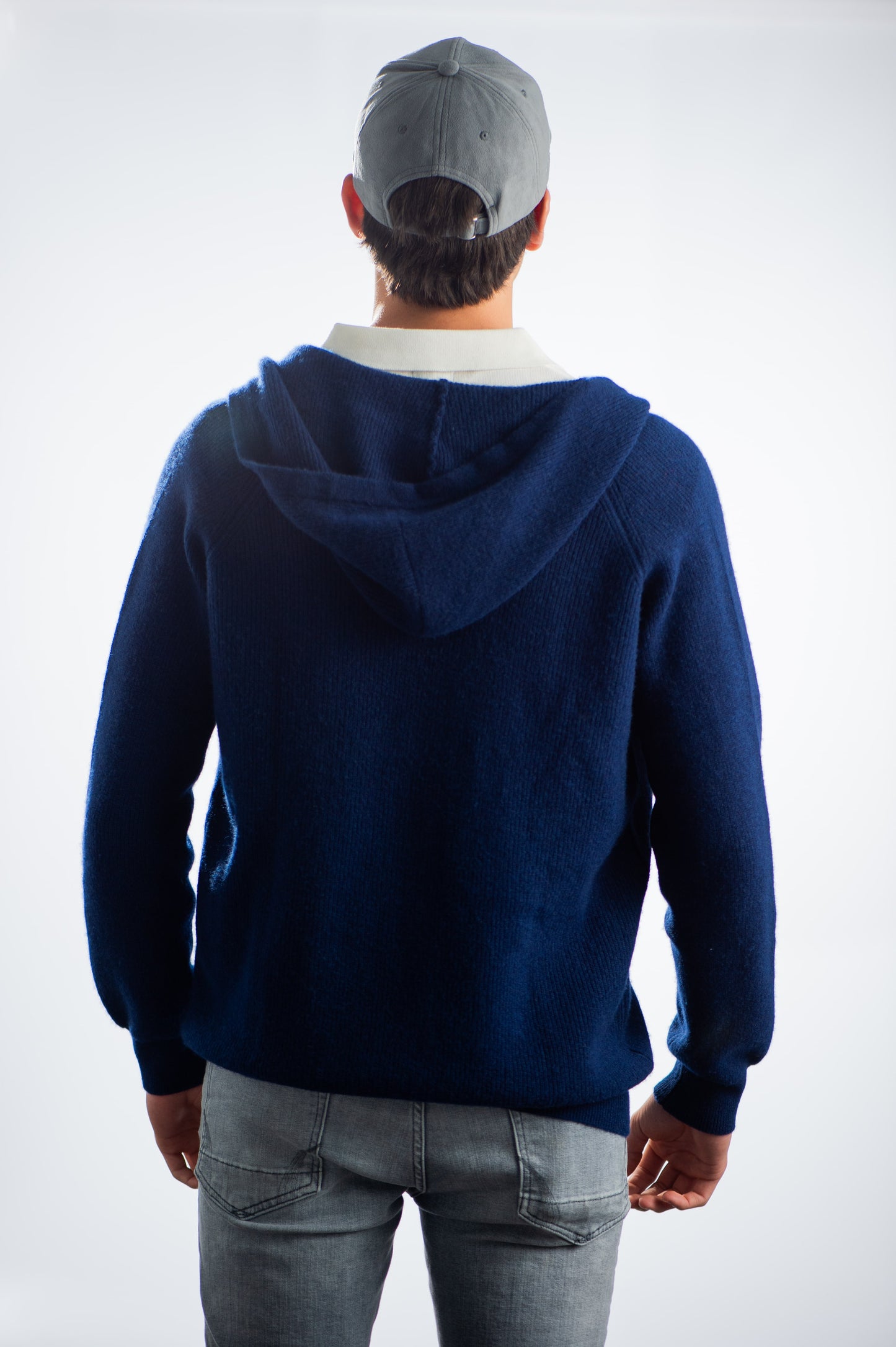 CASHMERE MIDNIGHT ZIPPER HOODIE