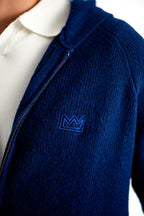 SUÉTER CON CIERRE AZUL MARINO CASHMERE