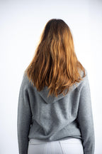 SUÉTER CON CIERRE GRIS CASHMERE