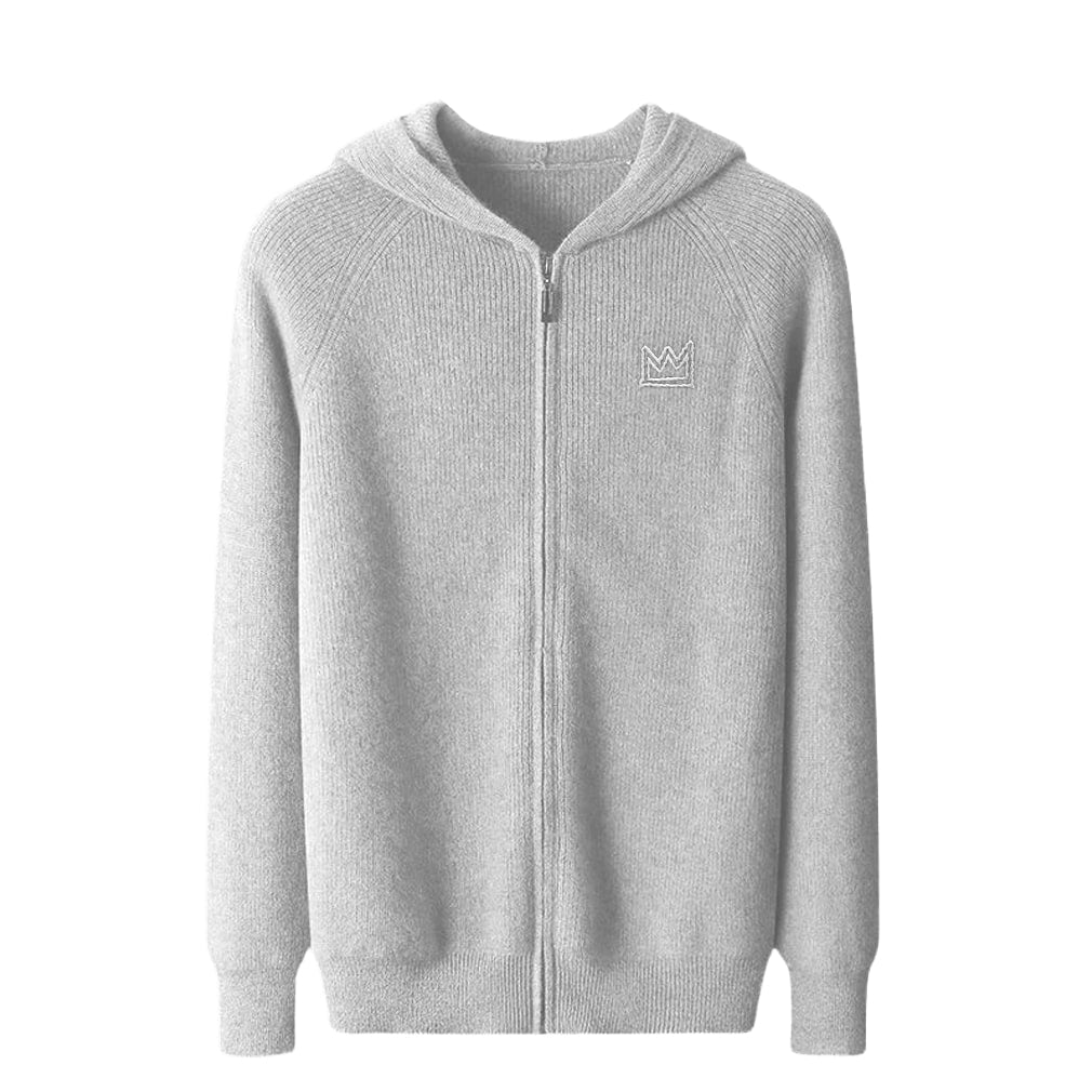 SUÉTER CON CIERRE GRIS CASHMERE