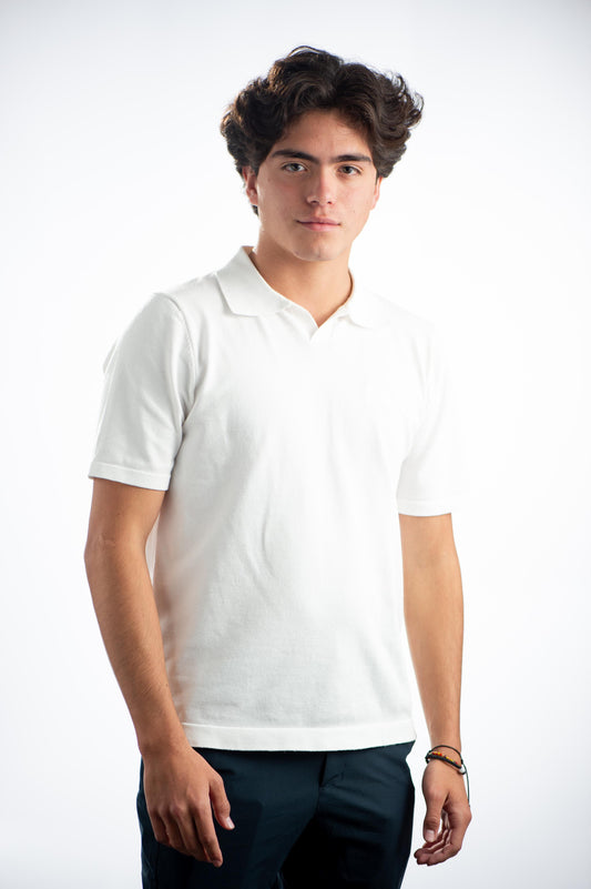 CLASSIC CREAM KNITTED POLO